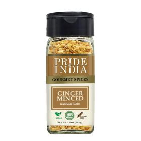 Pride of India ‚Äì 1.9 oz Ginger Minced Whole ‚Äì Gourmet Spice ‚Äì Rich in Antioxidant ‚Äì Potent Flavor - Great for Adding Flavor to Stir Fries & Sa