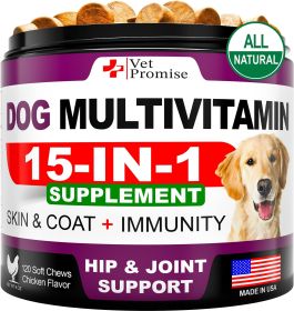 Dog Multivitamin Chewable with Glucosamine Dog Vitamins and Supplements Senior & Puppy Multivitamin for Dogs Pet Joint Support Health Immunity Mobilit